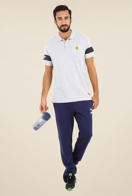 Puma Grey Polo T Shirt Puma Grey Polo T Shirt