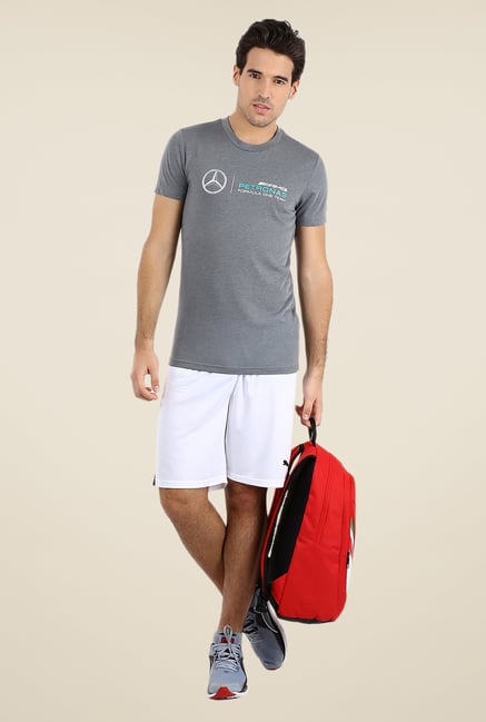Puma Grey Logo Print T Shirt Puma Grey Logo Print T Shirt