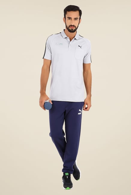 Puma Light Silver Polo T Shirt Puma Light Silver Polo T Shirt
