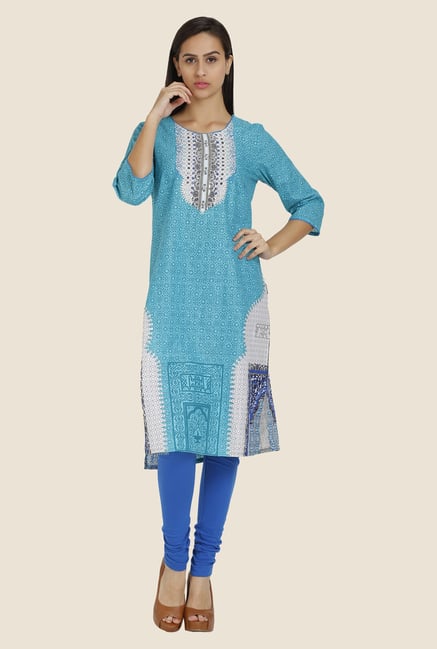 Aurelia Blue Printed Kurta Aurelia Blue Printed Kurta