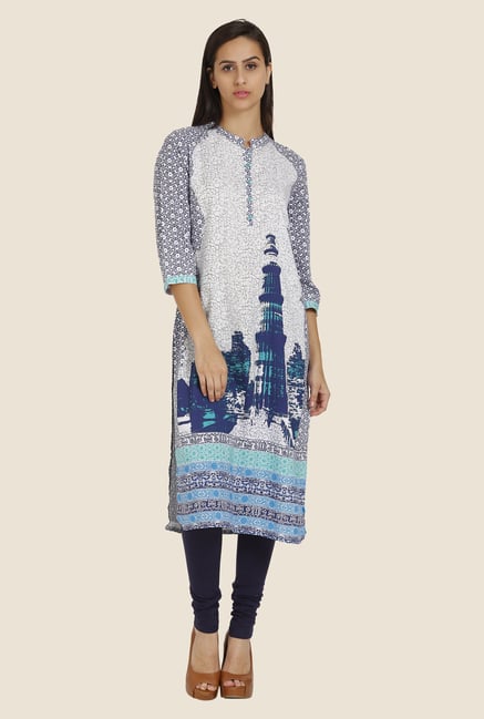 Aurelia Blue Printed Kurta Aurelia Blue Printed Kurta