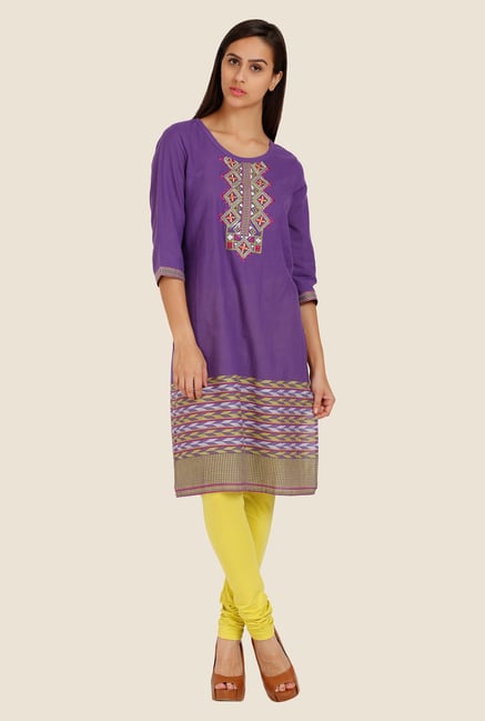 Aurelia Purple Embroidered Kurta Aurelia Purple Embroidered Kurta