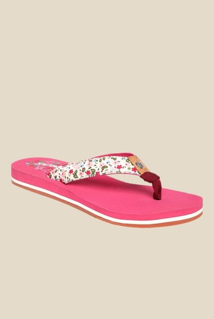 Solethreads Autumn White & Pink Flip Flops Solethreads Autumn White & Pink Flip Flops