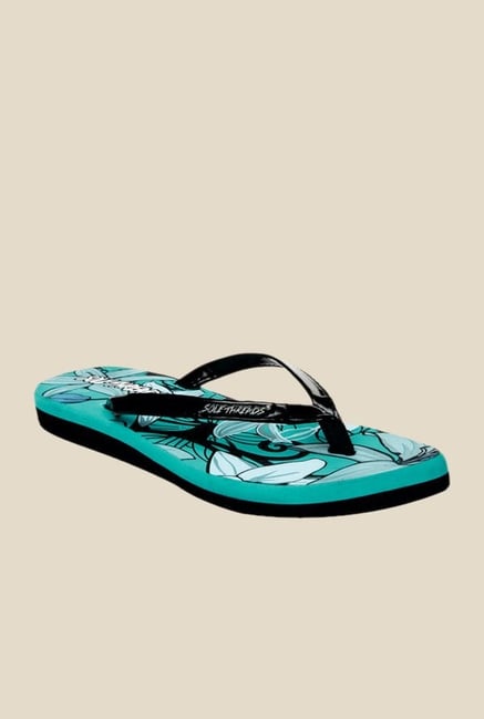 Solethreads California Black & Sea Green Flip Flops Solethreads California Black & Sea Green Flip Flops