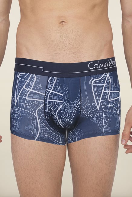 Calvin Klein Blue Map Print Trunks Calvin Klein Blue Map Print Trunks