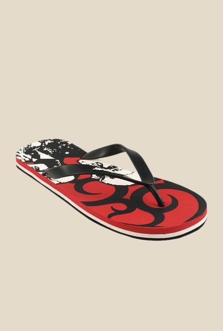 Solethreads Dark Knight Black & Red Flip Flops Solethreads Dark Knight Black & Red Flip Flops