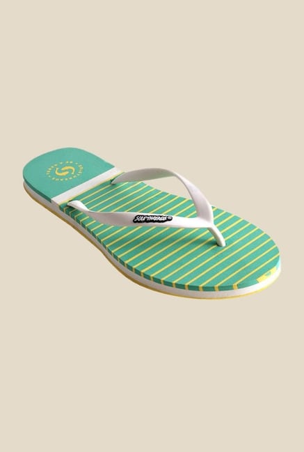 Solethreads Nautica White & Mint Green Flip Flops Solethreads Nautica White & Mint Green Flip Flops