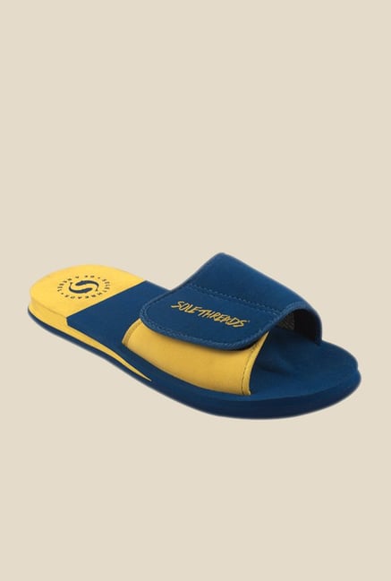Solethreads Freeway Royal Blue & Yellow Flip Flops Solethreads Freeway Royal Blue & Yellow Flip Flops