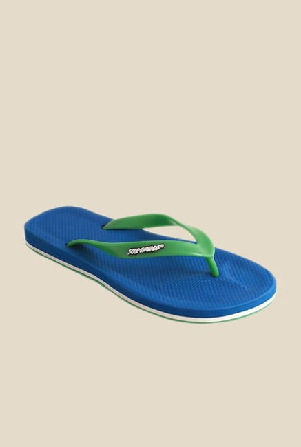 Solethreads Gripster Green & Blue Flip Flops Solethreads Gripster Green & Blue Flip Flops