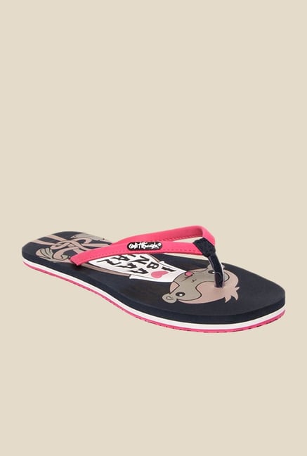 Solethreads Monkey Pink & Navy Flip Flops Solethreads Monkey Pink & Navy Flip Flops