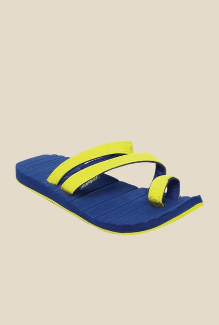 Solethreads Caesar Yellow & Royal Blue Flip Flops Solethreads Caesar Yellow & Royal Blue Flip Flops