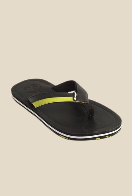 Solethreads Falcon Black & Green Flip Flops Solethreads Falcon Black & Green Flip Flops