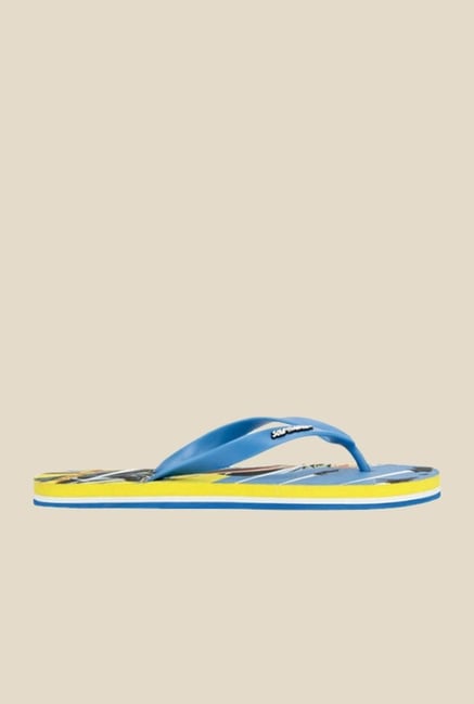Solethreads Cycle Aqua Blue & Yellow Flip Flops Solethreads Cycle Aqua Blue & Yellow Flip Flops