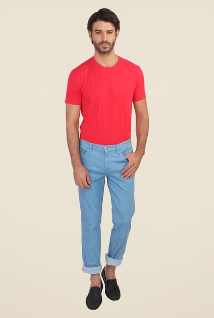 Calvin Klein Blue Lightly Washed Mid Rise Solid Jeans Calvin Klein Blue Lightly Washed Mid Rise Solid Jeans