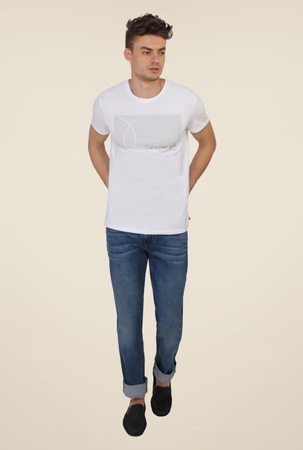 Calvin Klein White Graphic Print T-Shirt Calvin Klein White Graphic Print T-Shirt