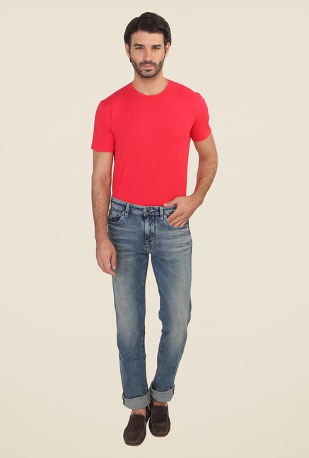 Calvin Klein Blue Slim Fit Solid Jeans Calvin Klein Blue Slim Fit Solid Jeans