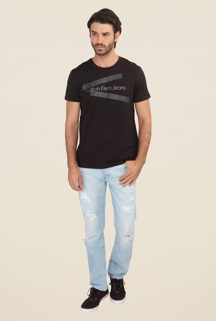 Calvin Klein Black Printed Short Sleeve T Shirt Calvin Klein Black Printed Short Sleeve T Shirt