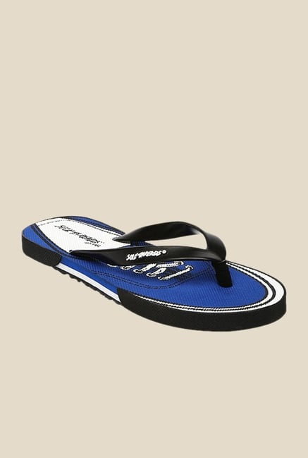 Solethreads Black & Royal Blue Flip Flops Solethreads Black & Royal Blue Flip Flops