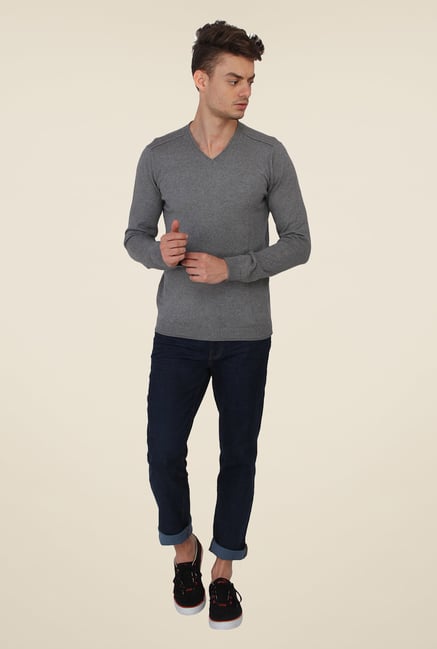 Calvin Klein Solid Grey Sweatshirt Calvin Klein Solid Grey Sweatshirt