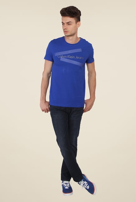 Calvin Klein Blue Graphic Print T-Shirt Calvin Klein Blue Graphic Print T-Shirt