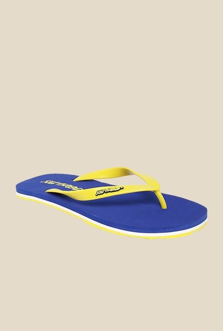 Solethreads St Basic Yellow & Royal Blue Flip Flops Solethreads St Basic Yellow & Royal Blue Flip Flops