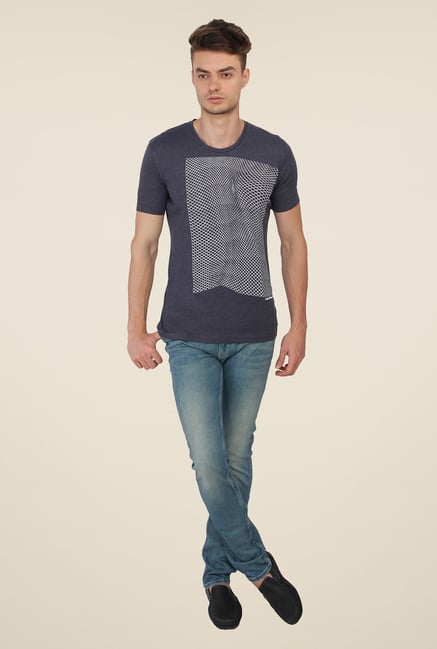 Calvin Klein Grey Graphic Print T-Shirt Calvin Klein Grey Graphic Print T-Shirt