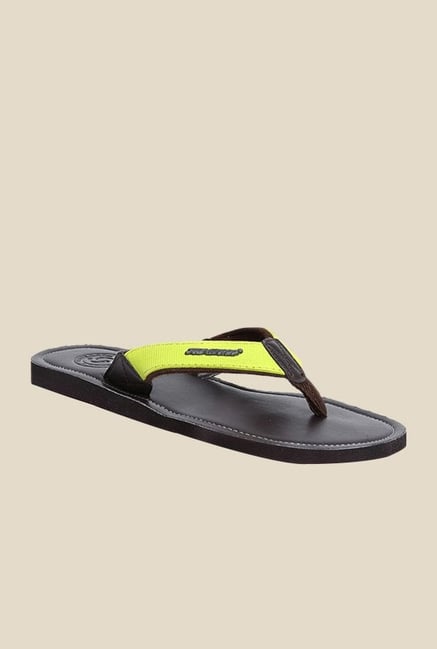 Solethreads Urbane Lime Green & Brown Flip Flops Solethreads Urbane Lime Green & Brown Flip Flops