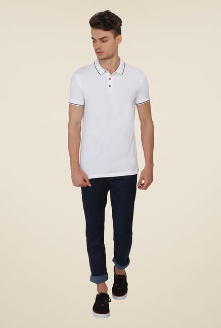 Calvin Klein White Solid Polo T-Shirt Calvin Klein White Solid Polo T-Shirt