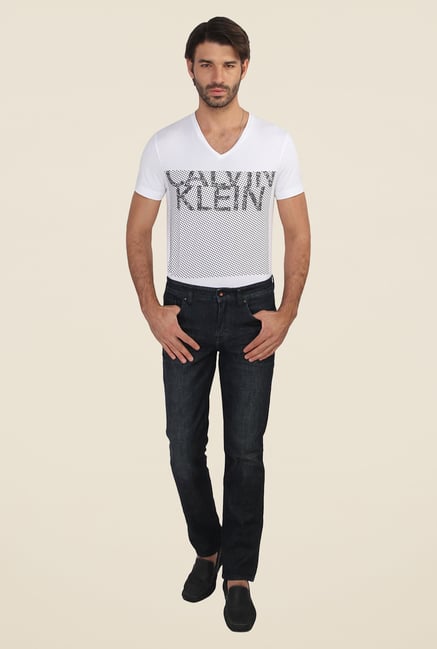 Calvin Klein Black Lightly Washed Solid Jeans Calvin Klein Black Lightly Washed Solid Jeans