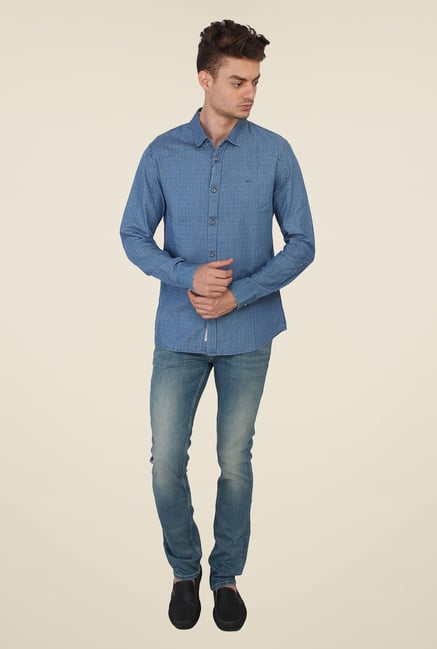 Calvin Klein Blue Printed Shirt Calvin Klein Blue Printed Shirt