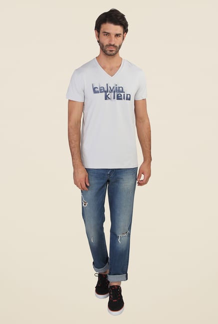 Calvin Klein White Printed T Shirt Calvin Klein White Printed T Shirt