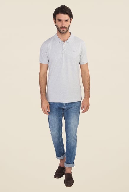 Calvin Klein Grey Solid Polo T Shirt Calvin Klein Grey Solid Polo T Shirt