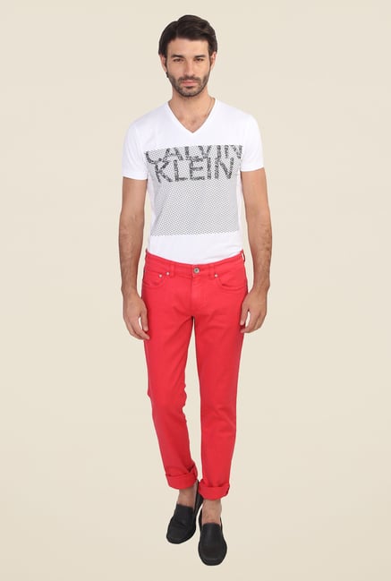 Calvin Klein Coral Solid Jeans Calvin Klein Coral Solid Jeans