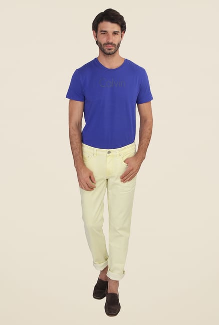 Calvin Klein Yellow Solid Jeans Calvin Klein Yellow Solid Jeans