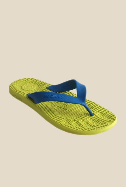 Solethreads Everlast Blue & Lime Green Flip Flops Solethreads Everlast Blue & Lime Green Flip Flops