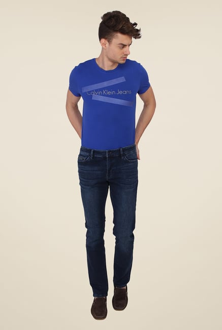 Calvin Klein Dark Blue Light Wash Jeans Calvin Klein Dark Blue Light Wash Jeans