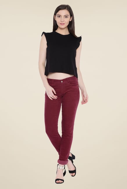 Kraus Maroon Rinse Washed Jeans Kraus Maroon Rinse Washed Jeans