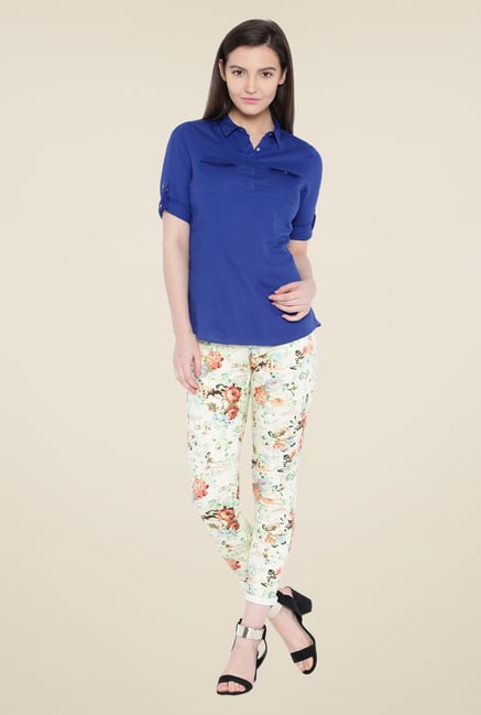 Kraus Royal Blue Solid Shirt Kraus Royal Blue Solid Shirt