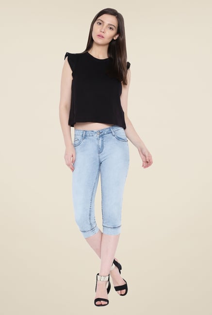 Kraus Light Blue Denim Capris Kraus Light Blue Denim Capris