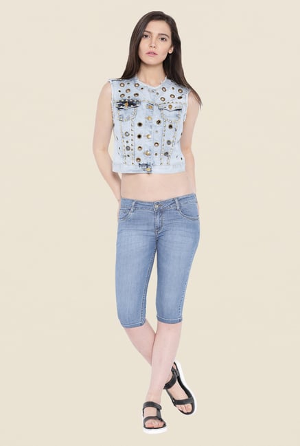 Kraus Blue Mid Rise Capris Kraus Blue Mid Rise Capris