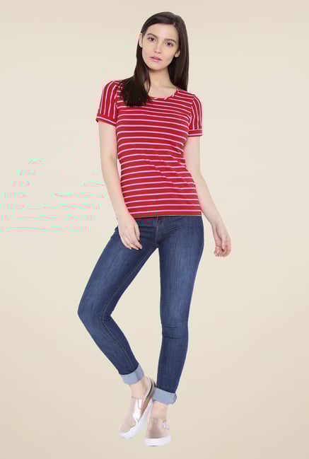 Kraus Red Striped T-Shirt Kraus Red Striped T-Shirt