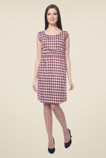 Forever Fashion Maroon Printed Dress Forever Fashion Maroon Printed Dress