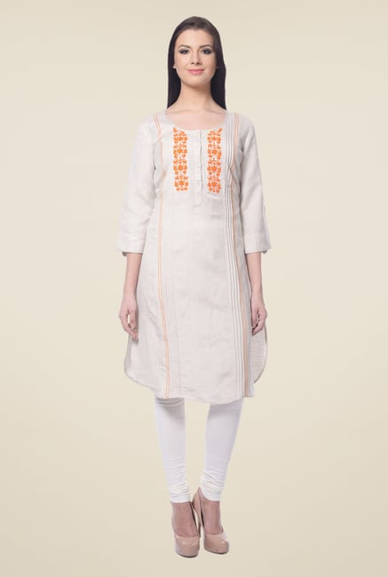 Forever Fashion Beige Linen Kurta Forever Fashion Beige Linen Kurta