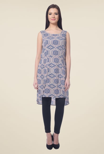 Forever Fashion Blue Printed Tunic Forever Fashion Blue Printed Tunic