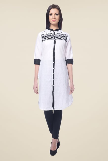 Forever Fashion White Linen Kurta Forever Fashion White Linen Kurta