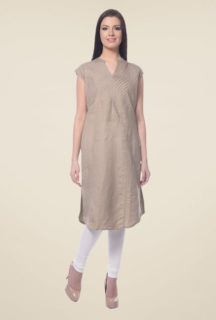 Forever Fashion Brown Linen Kurta Forever Fashion Brown Linen Kurta