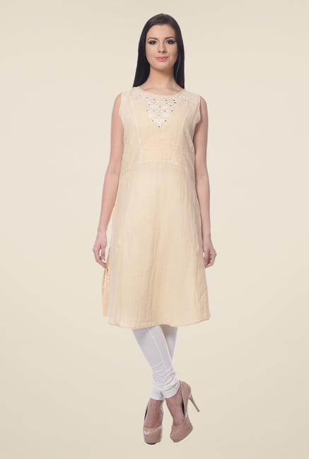 Forever Fashion Yellow Linen Kurta Forever Fashion Yellow Linen Kurta