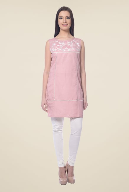 Forever Fashion Pink Linen Kurti Forever Fashion Pink Linen Kurti