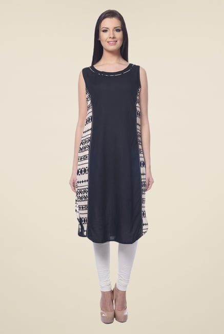 Forever Fashion Black Printed Kurta Forever Fashion Black Printed Kurta