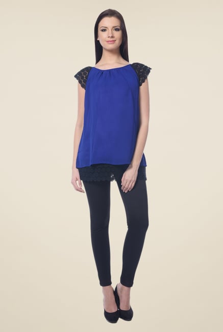 Forever Fashion Royal Blue Solid Top Forever Fashion Royal Blue Solid Top
